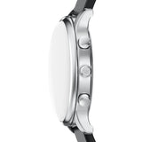 Emporio Armani Renato Chronograph Black Dial Black Leather Strap Watch for Men - AR8034