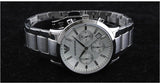 Emporio Armani Renato Chronograph White Dial Silver Steel Strap Watch for Women  - AR2459