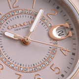 Coach Preston Pink Dial Pink Steel Strap Watch for Women - 14503463