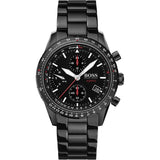 Hugo Boss Aero Black Dial Black Steel Strap Watch for Men - 1513771
