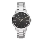 Armani Exchange Cayde Analog Black Dial Silver Steel Strap Watch For Men - AX2700