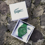 Lacoste 12.12 Green Dial Green Silicone Strap Watch for Men - 2010985