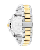 Tommy Hilfiger Jordon Chronograph Black Dial Two Tone Steel Strap Watch For Men - 1792095