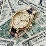 Michael Kors Blair Gold Dial Two Tone Steel Strap Watch for Women - MK6094