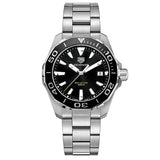 Tag Heuer Aquaracer Black Dial Silver Steel Strap Watch for Men - WAY111A.BA0928