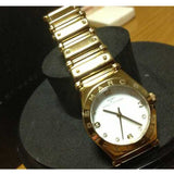 Marc Jacobs Amy White Dial Gold Steel Strap Watch for Women - MBM8519