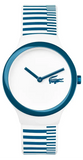 Lacoste Goa White Dial Two Tone Silicone Strap Watch for Men - 2020118