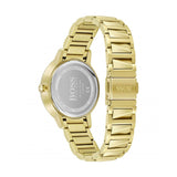 Hugo Boss Signature Gold Dial Gold Steel Strap Watch for Women - 1502541