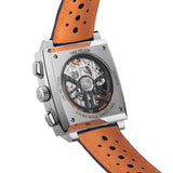 Tag Heuer Monaco Gulf Automatic Chronograph Blue Dial Blue Leather Strap Watch for Men - CBL2115.FC6494