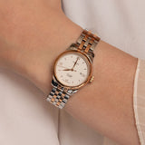 Tissot T Classic Le Locle Automatic Silver Dial Two Tone Steel Strap Watch For Women - T006.207.22.038.00