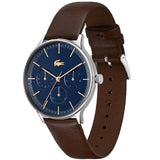 Lacoste Club Blue Dial Brown Leather Strap Watch for Men - 2011227