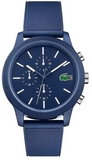 Lacoste 12.12 Chronograph Blue Dial Blue Silicon Strap Watch for Men - 2010970