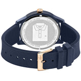 Lacoste 12.12 Navy Blue Dial Navy Blue Silicone Strap Watch for Men - 2011011