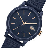 Lacoste 12.12 Navy Blue Dial Navy Blue Silicone Strap Watch for Men - 2011011