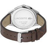 Lacoste Continental Blue Dial Brown Leather Strap Watch for Men - 2011040