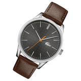 Lacoste Vienna Grey Dial Brown Leather Strap Watch for Men - 2011045