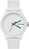 Lacoste 12.12 White Dial White Silicone Strap Watch for Men - 2011069