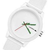 Lacoste 12.12 White Dial White Silicone Strap Watch for Men - 2011069