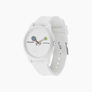 Lacoste Jeremyville White Dial White Silicone Strap Watch for Men - 2011072