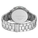 Lacoste Boston Chronograph Green Dial Silver Steel Strap Watch for Men - 2011080