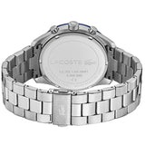 Lacoste Boston Chronograph Blue Dial Silver Steel Strap Watch for Men - 2011081