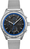 Lacoste Apext Black Dial Silver Steel Strap Watch for Men - 2011298