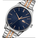 Lacoste Vienna Blue Dial Two Tone Steel Strap Watch for Men - 2011048