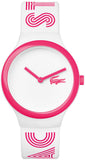 Lacoste Goa White Dial Two Tone Silicone Strap Watch for Woman - 2020106