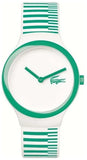 Lacoste Goa White Dial Two Tone Silicon Strap Watch for Kids - 2020117