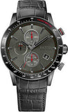 Hugo Boss Rafale Chronograph Grey Dial Black Leather Strap Watch For Men - HB1513445