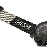 Diesel Mega Chief Chronograph Black Dial Black Mesh Bracelet Watch For Men - DZ4514