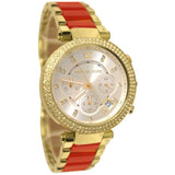 Michael Kors Parker Gold Dial Two Tone Steel Strap Watch for Women - MK6139