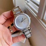 Michael Kors Gabbi Quartz Crystals Silver Dial Silver Steel Strap Watch For Women - MK3984