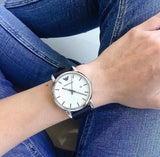 Emporio Armani Luigi White Dial Black Leather Strap Watch for Men - AR1694
