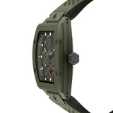 Philipp Plein The Skeleton Green Dial Green Silicone Strap Watch for Men- PWVBA0223