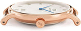 Daniel Wellington Dapper York White Dial Brown Leather Strap Watch For Women - DW00100093