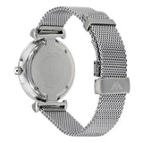 Emporio Armani Gianni T Bar Mother of Pearl Dial Silver Steel Strap Watch For Women - AR1955