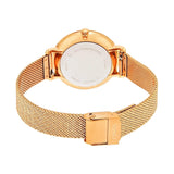 Fossil Jacqueline Mother of Pearl White Dial Gold Mesh Strap Watch for Women - ES4352