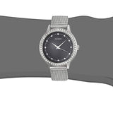Guess Chelsea Crystal Black Dial Stainless Steel Watch For Women - W0647L5