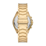 Michael Kors Whitney Chronograph Black Dial Gold Steel Strap Watch for Women - MK7224