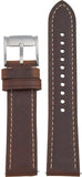 Fossil Pilot Chronograph White Dial Brown Leather Strap Watch for Men - FS5146