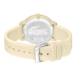 Lacoste 12.12 Beige Dial Beige Silicone Strap Watch for Men - 2011239