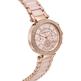 Michael Kors Parker Pink Dial Two Tone Steel Strap Watch for Women - MK5896