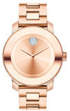 Movado Bold Rose Gold Dial Rose Gold Steel Strap Watch for Women - 3600086