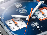Tag Heuer Monaco Gulf Automatic Chronograph Blue Dial Blue Leather Strap Watch for Men - CBL2115.FC6494