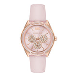Michael Kors Quartz Pink Dial Pink Silicone Strap Watch For Women - MK6946