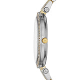 Michael Kors Darci Silver Dial Two Tone Stainless Steel Strap Watch for Women - MK3215