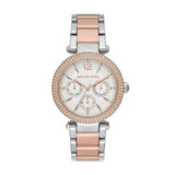 Michael Kors Parker White Dial Two Tone Steel Strap Watch for Women - MK5820