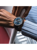 Breitling Navitimer B01 Chronograph 41 Blue Dial Black Leather Strap Watch for Men - AB0139241C1P1