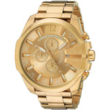 Diesel Mega Chief Chronograph Gold Dial Gold Steel Strap Watch For Men - DZ4360